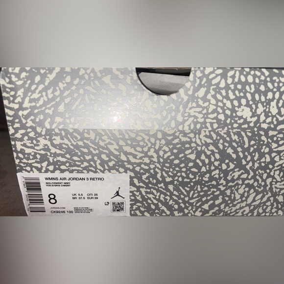 NWT WMNS Jordan 3 “sail & Metalic silver” - Picture 4 of 11